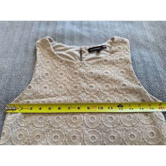 Banana Republic Mad Men Collection Beige Lace Sleeveless Top S - Picture 6 of 7